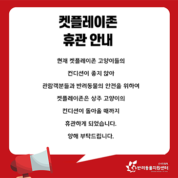 캣플레이존 휴관안내